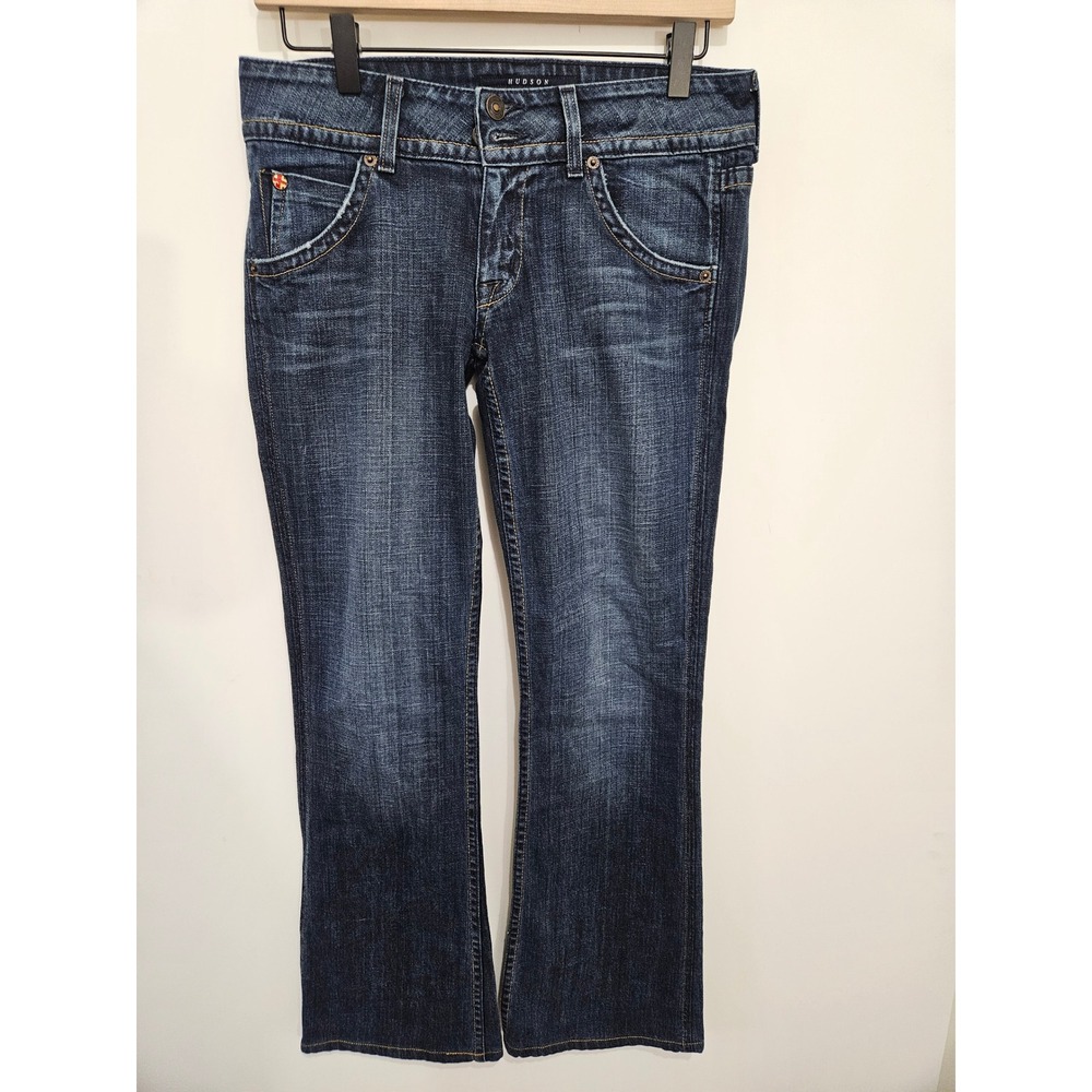 Hudson Beth Baby Bootcut Jeans Dark Wash Flap Pocket Made in USA‎ Size 27